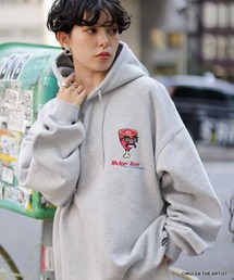 MULGA | 【MULGA THE LIFE】裏起毛/コラボプリントルーズプルオーバーパーカー(スウェット)