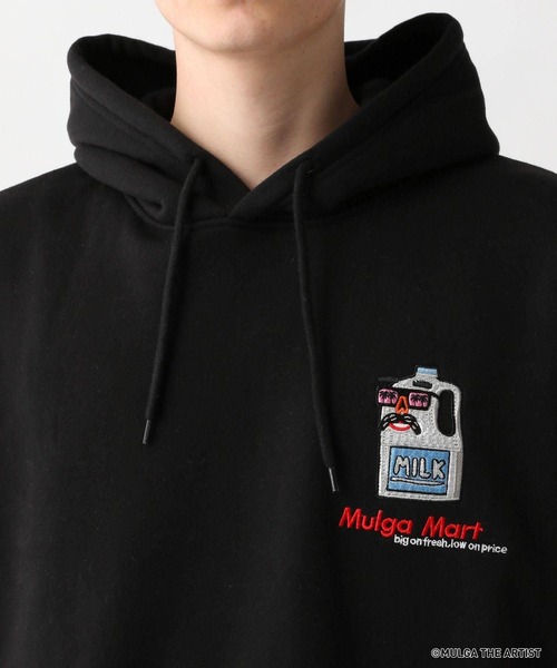 MULGA（モルガ）の「【MULGA THE LIFE】裏起毛/コラボプリントルーズプルオーバーパーカー（スウェット・メンズ・ホワイト/グリーン/グレー/ブルー/ブラック・MEDIUM/LARGE）」の15枚目の写真