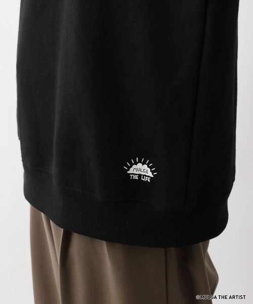 MULGA（モルガ）の「【MULGA THE LIFE】裏起毛/コラボプリントルーズプルオーバーパーカー（スウェット・メンズ・ホワイト/グリーン/グレー/ブルー/ブラック・MEDIUM/LARGE）」の16枚目の写真