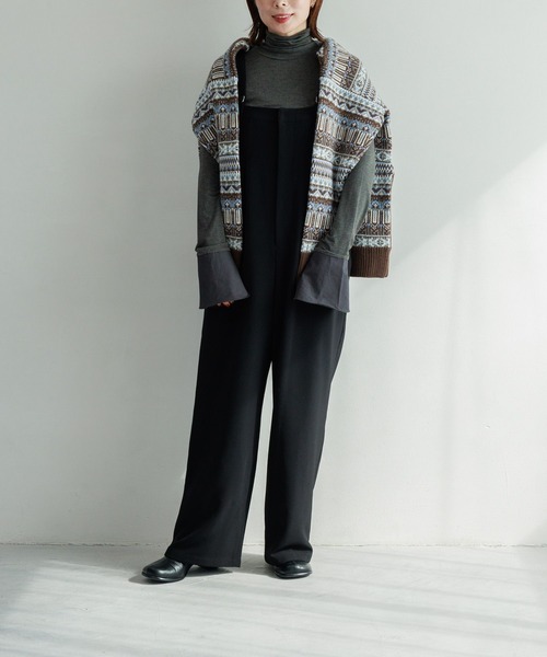 LEPSIM（レプシィム）の「【FOR I SERIES】サスツキワイドパンツ　988300（その他パンツ・レディース・ネイビー/ブラック・FREE）」の4枚目の写真