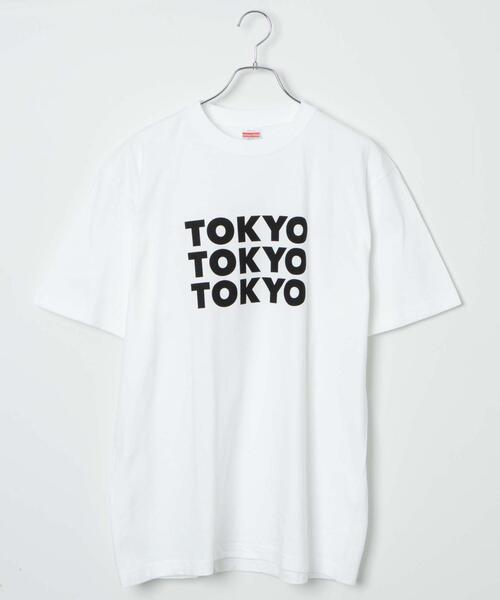 WEGO(ウィゴー)の「WEGO/3連TOKYOロゴT(Tシャツ/カットソー・メンズ・ホワイト/ブラック・X-LARGE/MEDIUM/LARGE)」の1枚目の写真