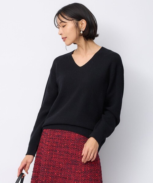 23区(ニジュウサンク)の「【洗える】ウールカシミヤ Vネック ニット(ニット/セーター・レディース・ライラック系/スカイブルー系/ブラック系/イエロー系/ベージュ系/ピンク系・32)」の1枚目の写真
