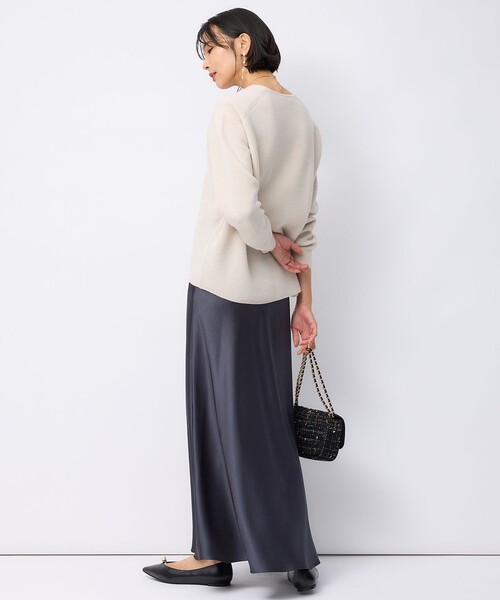 23区(ニジュウサンク)の「【洗える】ウールカシミヤ Vネック ニット(ニット/セーター・レディース・ライラック系/スカイブルー系/ブラック系/イエロー系/ベージュ系/ピンク系・32)」の13枚目の写真