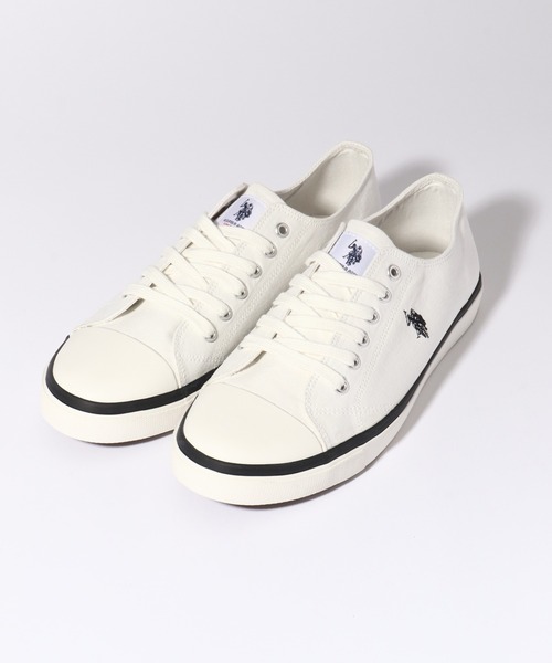 U.S. POLO ASSN.（ユーエスポロアッスン）の「【U.S. POLO ASSN./ユーエスポロアッスン】ワンポイントポニー刺繍 キャンバス ローカットスニーカー（スニーカー・レディース・ホワイト/ベージュ/ブラック・25.0cm/24.5cm/24.0cm/23.5cm/23.0cm/22.5cm/27.0cm/26.5cm/26.0cm/25.5cm）」の10枚目の写真