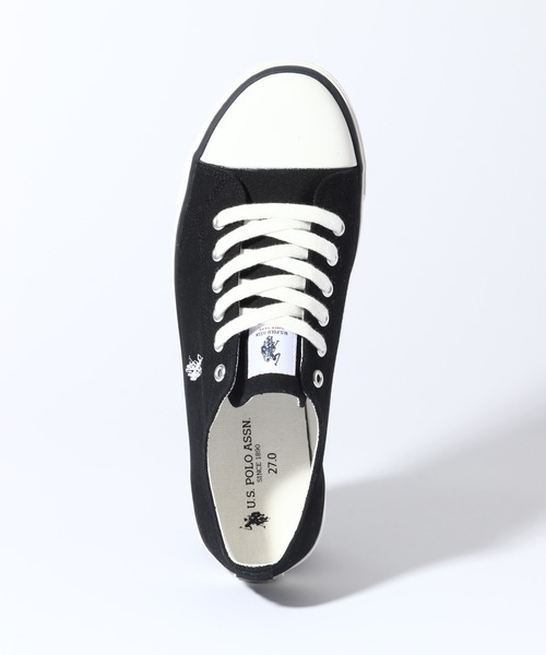 U.S. POLO ASSN.（ユーエスポロアッスン）の「【U.S. POLO ASSN./ユーエスポロアッスン】ワンポイントポニー刺繍 キャンバス ローカットスニーカー（スニーカー・レディース・ホワイト/ベージュ/ブラック・25.0cm/24.5cm/24.0cm/23.5cm/23.0cm/22.5cm/27.0cm/26.5cm/26.0cm/25.5cm）」の15枚目の写真
