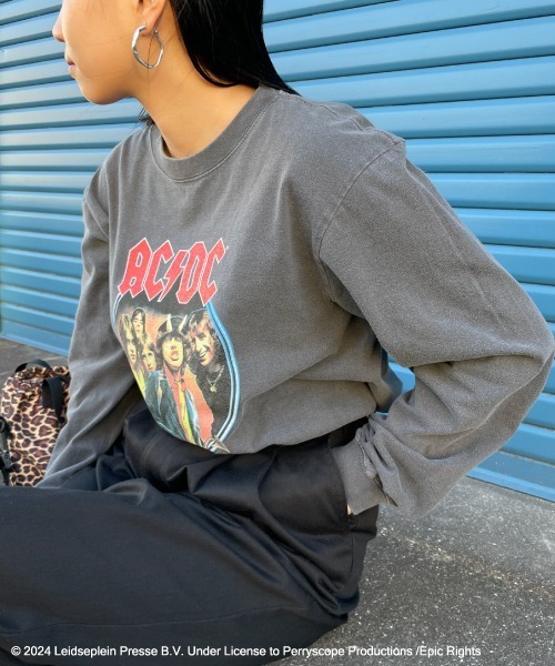 GOOD ROCK SPEED（グッドロックスピード）の「[GOOD ROCK SPEED/グッドロックスピード] 別注 AC/DC ロゴプリントロンT（Tシャツ/カットソー・レディース・ブラック・S/M/L）」の7枚目の写真