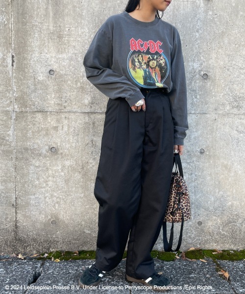 GOOD ROCK SPEED（グッドロックスピード）の「[GOOD ROCK SPEED/グッドロックスピード] 別注 AC/DC ロゴプリントロンT（Tシャツ/カットソー・レディース・ブラック・S/M/L）」の2枚目の写真