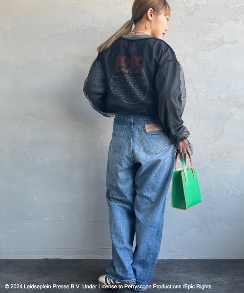 GOOD ROCK SPEED（グッドロックスピード）の「[GOOD ROCK SPEED/グッドロックスピード] 別注 AC/DC ロゴプリントロンT（Tシャツ/カットソー・レディース・ブラック・S/M/L）」の15枚目の写真