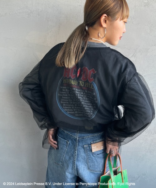 GOOD ROCK SPEED（グッドロックスピード）の「[GOOD ROCK SPEED/グッドロックスピード] 別注 AC/DC ロゴプリントロンT（Tシャツ/カットソー・レディース・ブラック・S/M/L）」の13枚目の写真