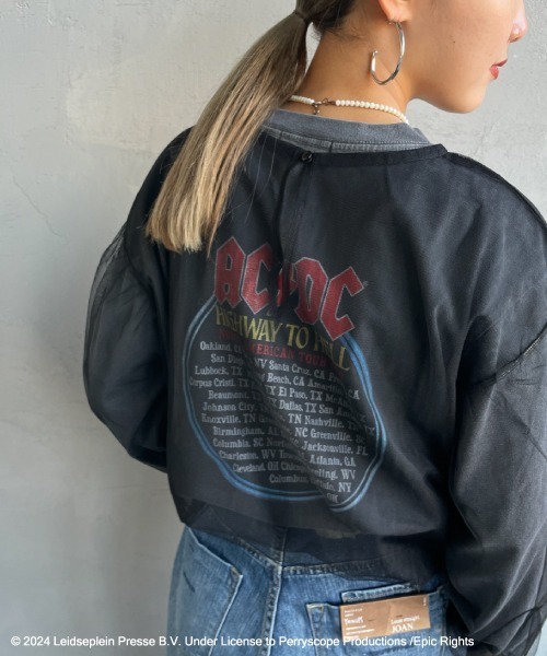 GOOD ROCK SPEED（グッドロックスピード）の「[GOOD ROCK SPEED/グッドロックスピード] 別注 AC/DC ロゴプリントロンT（Tシャツ/カットソー・レディース・ブラック・S/M/L）」の17枚目の写真