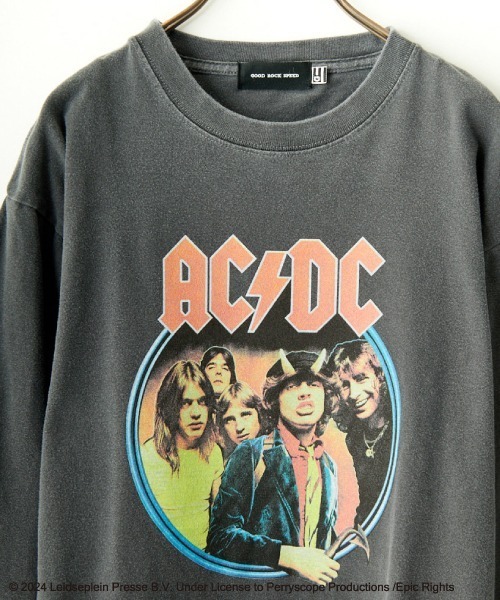 GOOD ROCK SPEED（グッドロックスピード）の「[GOOD ROCK SPEED/グッドロックスピード] 別注 AC/DC ロゴプリントロンT（Tシャツ/カットソー・レディース・ブラック・S/M/L）」の20枚目の写真