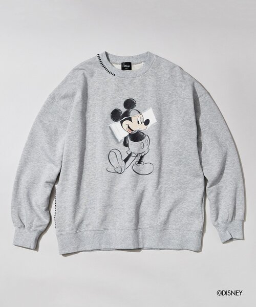 Disney（ディズニー）の「◆ディズニー カプセルコレクション ミッキーマウスデザイン スウェット（スウェット・レディース・ブラック系/ホワイト系1/ライトグレー系6/ブラック/ホワイト/グレー系4・02/01/03）」の5枚目の写真