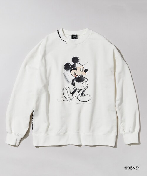 Disney（ディズニー）の「◆ディズニー カプセルコレクション ミッキーマウスデザイン スウェット（スウェット・レディース・ブラック系/ホワイト系1/ライトグレー系6/ブラック/ホワイト/グレー系4・02/01/03）」の7枚目の写真