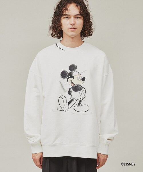 Disney（ディズニー）の「◆ディズニー カプセルコレクション ミッキーマウスデザイン スウェット（スウェット・レディース・ブラック系/ホワイト系1/ライトグレー系6/ブラック/ホワイト/グレー系4・02/01/03）」の8枚目の写真