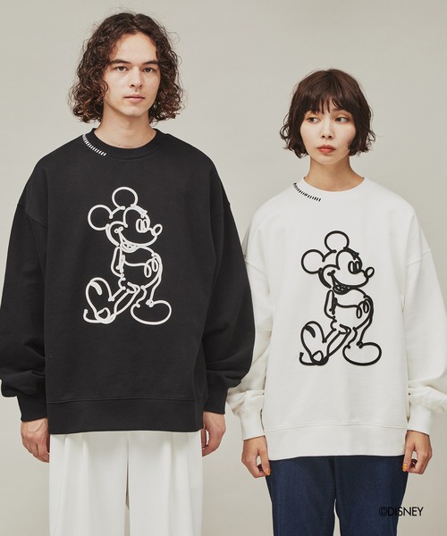 Disney（ディズニー）の「◆ディズニー カプセルコレクション ミッキーマウスデザイン スウェット（スウェット・レディース・ブラック系/ホワイト系1/ライトグレー系6/ブラック/ホワイト/グレー系4・02/01/03）」の17枚目の写真