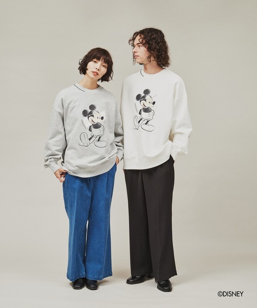 Disney（ディズニー）の「◆ディズニー カプセルコレクション ミッキーマウスデザイン スウェット（スウェット・レディース・ブラック系/ホワイト系1/ライトグレー系6/ブラック/ホワイト/グレー系4・02/01/03）」の21枚目の写真