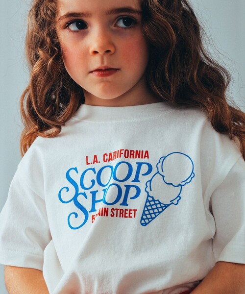 こども ビームス(コドモビームス)の「こども ビームス × HANDTEX / 別注 スーベニア Tシャツ 24(100~160cm)(Tシャツ/カットソー・キッズ・ベージュ/ホワイト/グレー・160/150/130/110/100/120/140)」の4枚目の写真