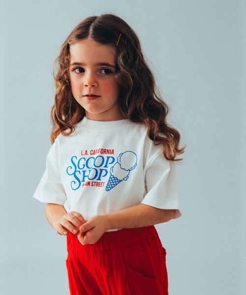 こども ビームス(コドモビームス)の「こども ビームス × HANDTEX / 別注 スーベニア Tシャツ 24(100~160cm)(Tシャツ/カットソー・キッズ・ベージュ/ホワイト/グレー・160/150/130/110/100/120/140)」の5枚目の写真