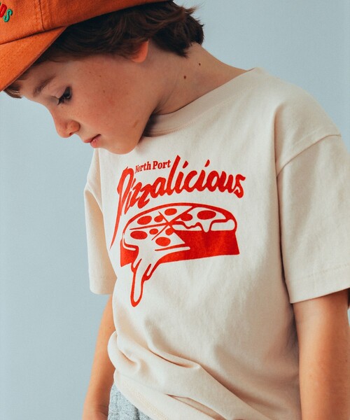 こども ビームス(コドモビームス)の「こども ビームス × HANDTEX / 別注 スーベニア Tシャツ 24(100~160cm)(Tシャツ/カットソー・キッズ・ベージュ/ホワイト/グレー・160/150/130/110/100/120/140)」の7枚目の写真