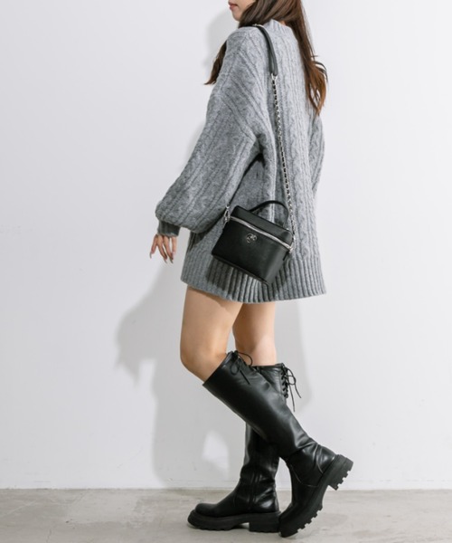 OLIVE des OLIVE(オリーブデオリーブ)の「もちもちケーブルワンピ 1041090020(ワンピース・レディース・ピンクベージュ/トップグレー/アイボリー・FREE)」の13枚目の写真