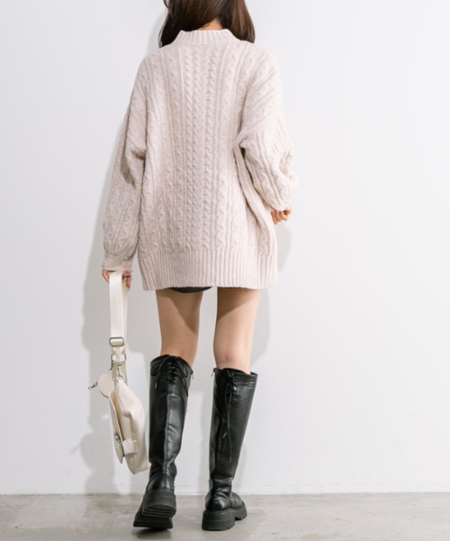 OLIVE des OLIVE(オリーブデオリーブ)の「もちもちケーブルワンピ 1041090020(ワンピース・レディース・ピンクベージュ/トップグレー/アイボリー・FREE)」の20枚目の写真