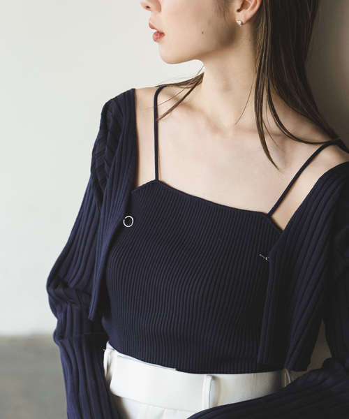 セール】カスタムリブニットキャミソール（キャミソール）｜NOBLE