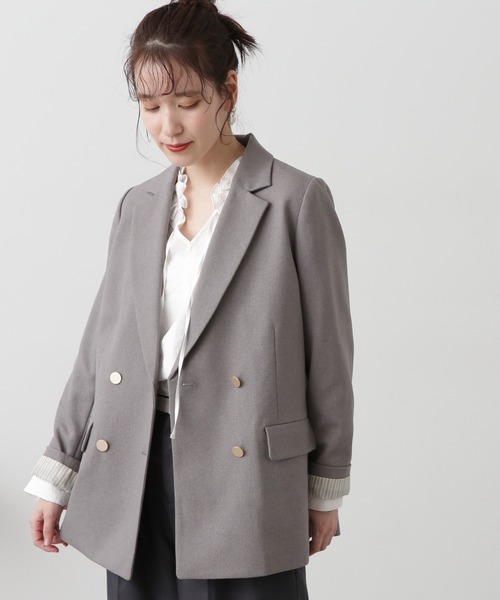 N.(N. Natural Beauty Basic)(エヌエヌナチュラルビューティーベーシック)の「【S Size Line】◆ダブルブレストテーラードジャケット(テーラードジャケット・レディース・ナチュラル/グレー/ネイビー・SMALL/MEDIUM)」の14枚目の写真