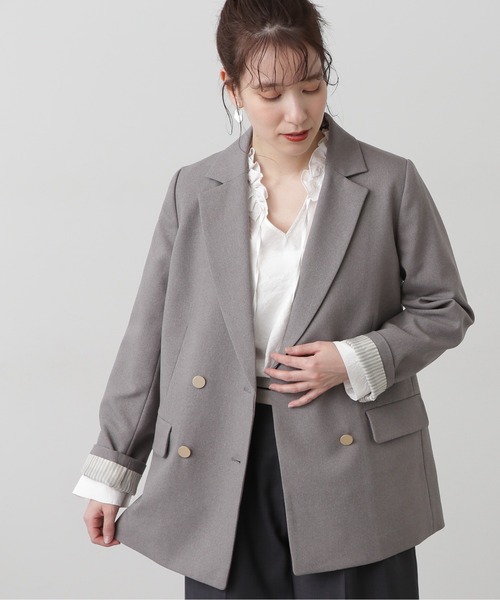N.(N. Natural Beauty Basic)(エヌエヌナチュラルビューティーベーシック)の「【S Size Line】◆ダブルブレストテーラードジャケット(テーラードジャケット・レディース・ナチュラル/グレー/ネイビー・SMALL/MEDIUM)」の12枚目の写真