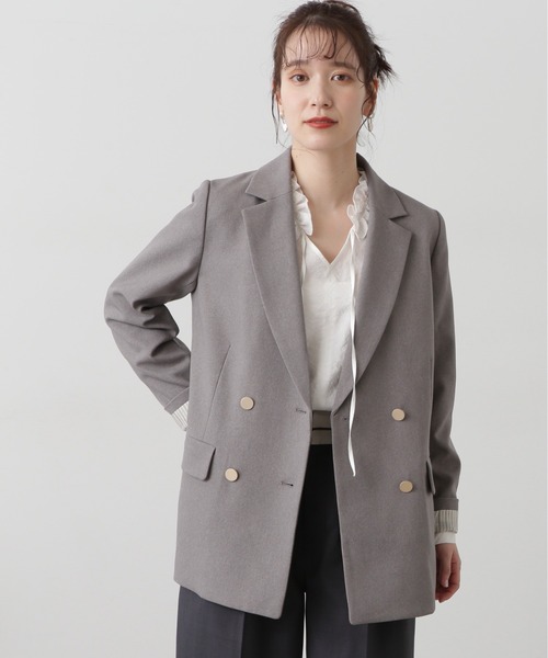 N.(N. Natural Beauty Basic)(エヌエヌナチュラルビューティーベーシック)の「【S Size Line】◆ダブルブレストテーラードジャケット(テーラードジャケット・レディース・ナチュラル/グレー/ネイビー・SMALL/MEDIUM)」の13枚目の写真