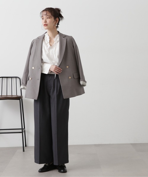 N.(N. Natural Beauty Basic)(エヌエヌナチュラルビューティーベーシック)の「【S Size Line】◆ダブルブレストテーラードジャケット(テーラードジャケット・レディース・ナチュラル/グレー/ネイビー・SMALL/MEDIUM)」の10枚目の写真