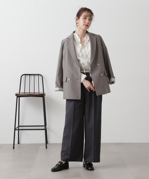 N.(N. Natural Beauty Basic)(エヌエヌナチュラルビューティーベーシック)の「【S Size Line】◆ダブルブレストテーラードジャケット(テーラードジャケット・レディース・ナチュラル/グレー/ネイビー・SMALL/MEDIUM)」の11枚目の写真