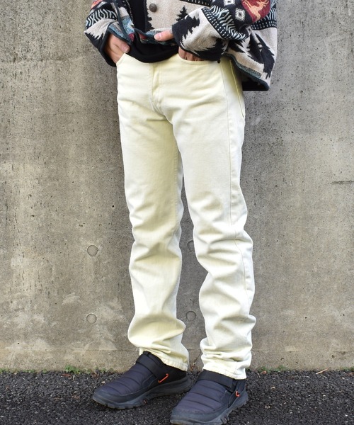 【ヴィンテージ古着】90's Levi's / リーバイス 501 カラーパンツ USA製 ライトイエロー（デニムパンツ）｜Levi's（リーバイス）