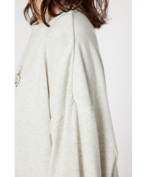 RODEO CROWNS WIDE BOWL（ロデオクラウンズワイドボウル）の「GOヴィンテージライクL/Sトップス（スウェット・レディース・チャコールグレー/グレー×ホワイト/ピンク・FREE）」の16枚目の写真