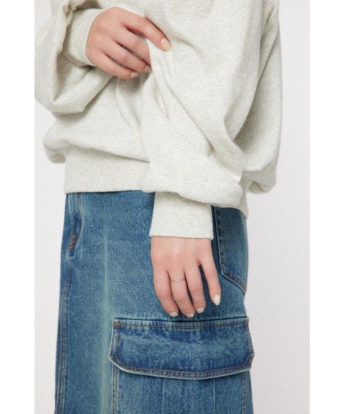 RODEO CROWNS WIDE BOWL（ロデオクラウンズワイドボウル）の「GOヴィンテージライクL/Sトップス（スウェット・レディース・チャコールグレー/グレー×ホワイト/ピンク・FREE）」の17枚目の写真