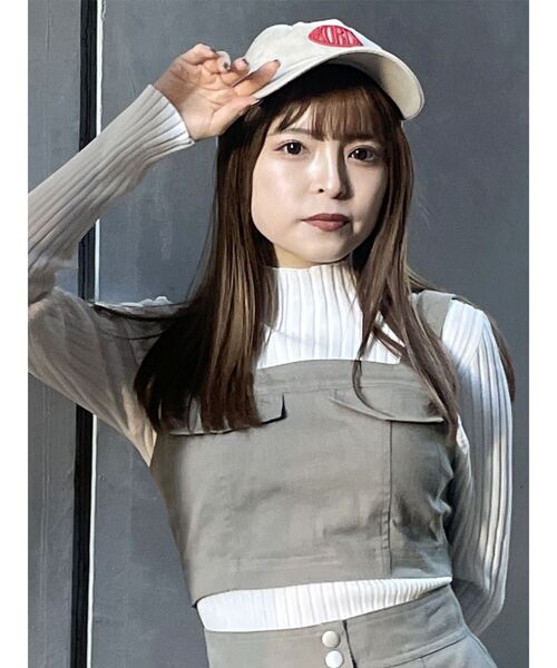 MURUA（ムルーア）の「ワイドリブニット（ニット/セーター・レディース・ダークグレー/ホワイト/ライトグリーン・FREE）」の18枚目の写真