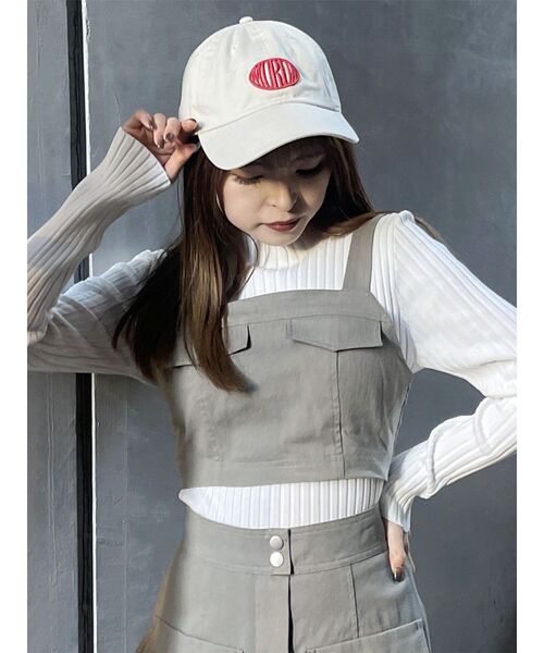 MURUA（ムルーア）の「ワイドリブニット（ニット/セーター・レディース・ダークグレー/ホワイト/ライトグリーン・FREE）」の20枚目の写真