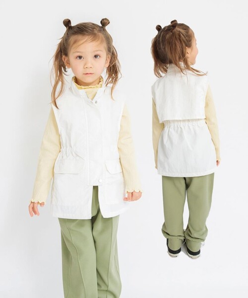 BRANSHES（ブランシェス）の「ナイロンベスト（ベスト・キッズ・オフホワイト/ブラック・S/M/XL/L）」の14枚目の写真