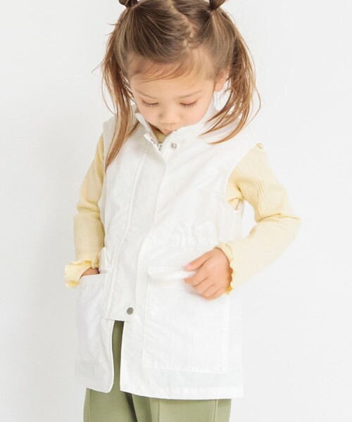 BRANSHES（ブランシェス）の「ナイロンベスト（ベスト・キッズ・オフホワイト/ブラック・S/M/XL/L）」の12枚目の写真