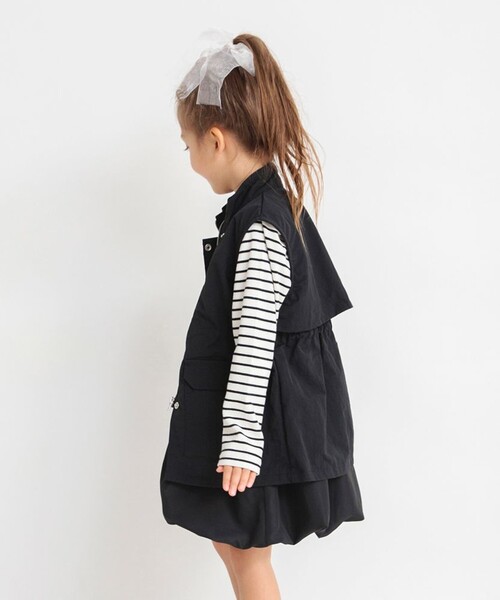 BRANSHES（ブランシェス）の「ナイロンベスト（ベスト・キッズ・オフホワイト/ブラック・S/M/XL/L）」の4枚目の写真