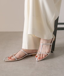 RIVE DROITE | メタリックポインテッドミュール(サンダル)