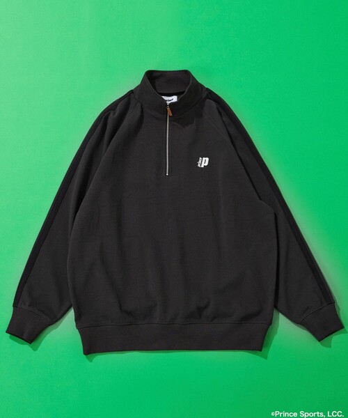 FREAK'S STORE（フリークスストア）の「prince/プリンス prince リラックスフィット ライン 裏毛 ラグランスリーブ ハーフジップスウェット（スウェット・メンズ・オフホワイト/チャコールグレー/ネイビー/ライトグレー・MEDIUM/LARGE）」の13枚目の写真