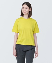 婦人 天竺編みクルーネック半袖Tシャツ