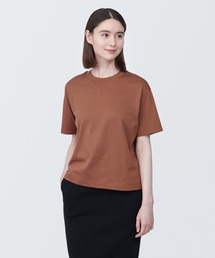 婦人 天竺編みクルーネック半袖Tシャツ