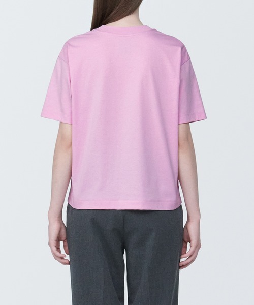 無印良品(ムジルシリョウヒン)の「婦人 天竺編みクルーネック半袖Tシャツ(Tシャツ/カットソー・レディース・ライトグリーン/グレー/イエロー系3/ホワイト/ライトブルー/ライトピンク/ブラック/バーガンディー/ブラウン・XL/L/M/S/XS)」の16枚目の写真