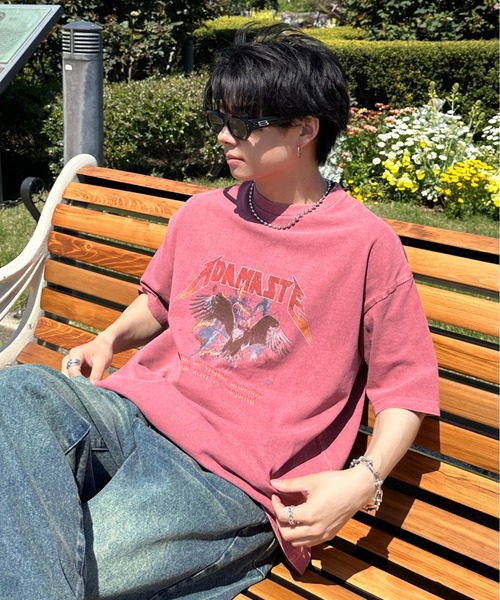 ADAMASTE（アダマスト）の「vintage like rock t-shirt - ヴィンテージ
