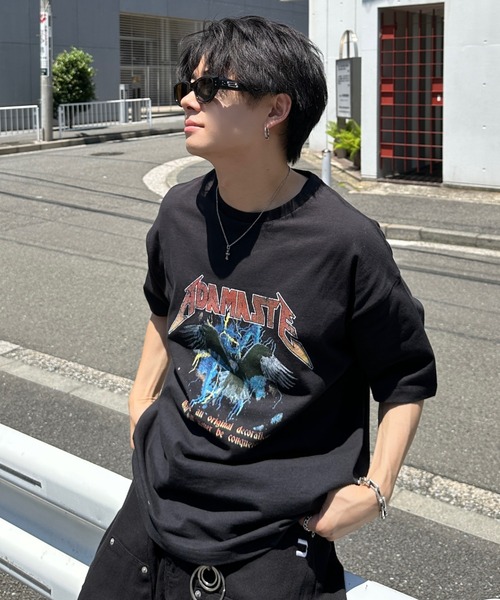 ADAMASTE（アダマスト）の「vintage like rock t-shirt - ヴィンテージ