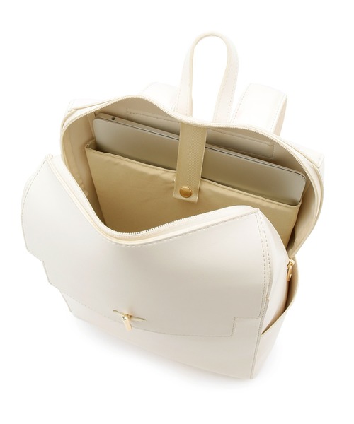 VIS(ビス)の「【A4対応・PC収納OK】6ポケットリュック(バックパック/リュック・レディース・キナリ/ブラック/ベージュ系その他・FREE)」の8枚目の写真