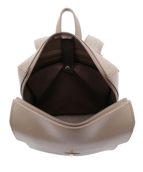 VIS(ビス)の「【A4対応・PC収納OK】6ポケットリュック(バックパック/リュック・レディース・キナリ/ブラック/ベージュ系その他・FREE)」の5枚目の写真