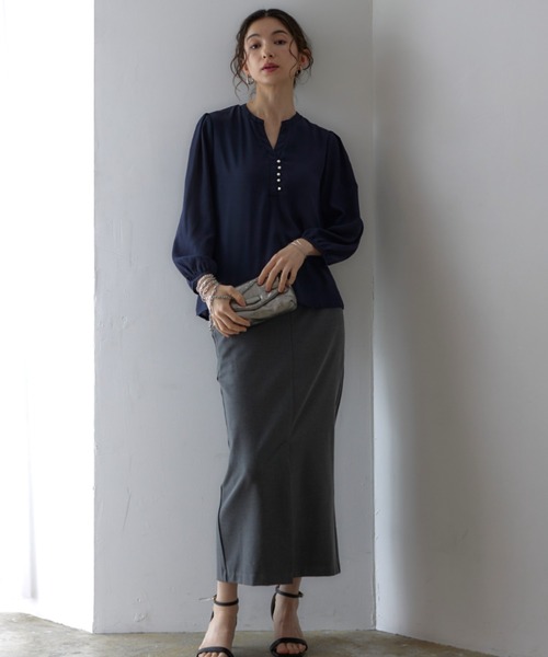 RIRIYANO(リリヤーノ)の「【RIRIYANO パール付きスキッパーブラウス】(シャツ/ブラウス・レディース・オフホワイト/ピンク/ネイビー・X-LARGE/LARGE/MEDIUM)」の22枚目の写真