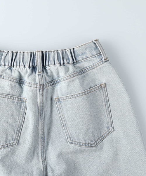 BACK NUMBER（バックナンバー）の「【BACK NUMBER】脇フリンジワイドパンツ（デニムパンツ・レディース・ライトインディゴブルー・M/L/S）」の6枚目の写真